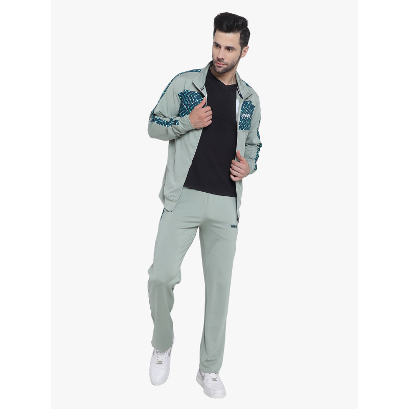 Stylish Tracksuit Grey Green - Image 5