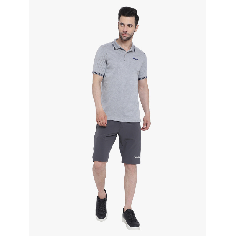 Travel Polo T-Shirt Grey - Image 2