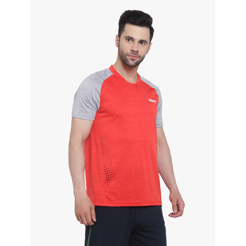 Training T-Shirt Red Grey - Image 3