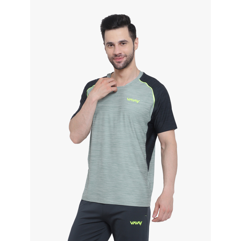 Cricket T-Shirt Grey Green - Image 2