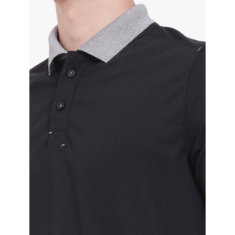 Travel Polo T-Shirt Black - Image 5