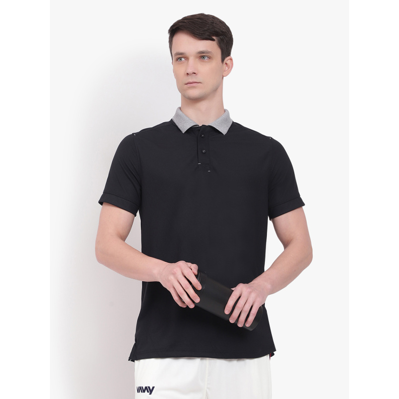 Travel Polo T-Shirt Black - Image 7