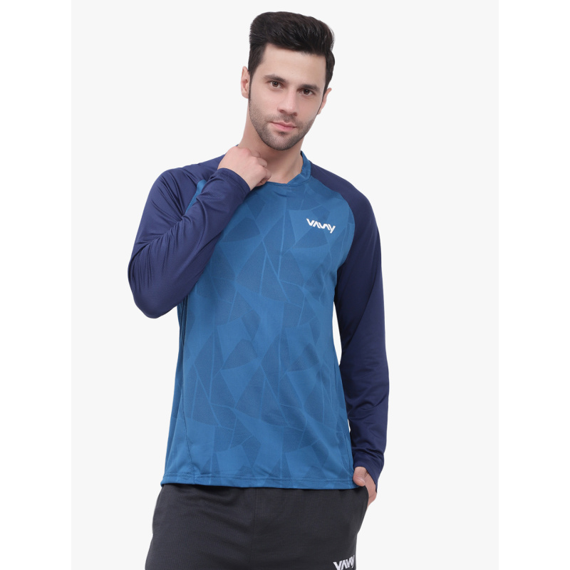 Cricket T-Shirt Full Sleeve Blue P2 - Image 3