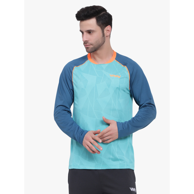 Cricket T-Shirt Full Sleeve Green Blue