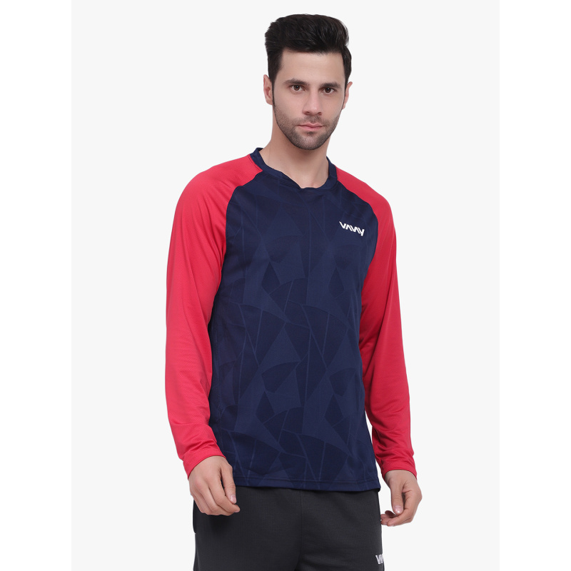 Training T-Shirt Full Sleeve Blue Red - Image 3