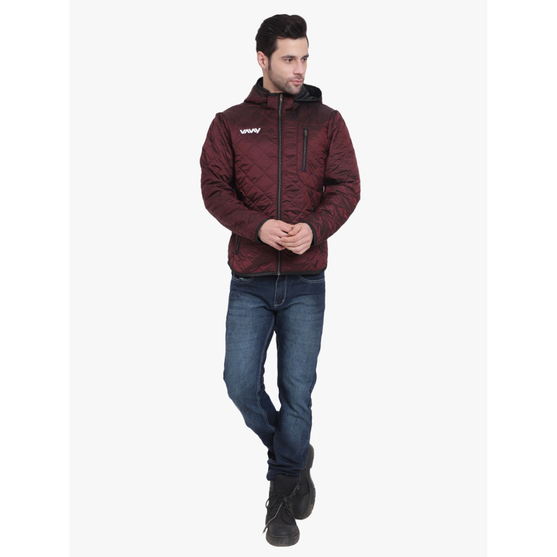 Winter Jacket Maroon - Image 3